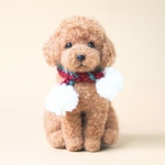 いつでもいっしょ♪ ふわふわ大きなレッドトイプードル　犬のぬいぐるみ　ギフト