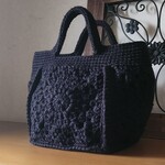 オーダー主様専用　モチーフ編みのニットバッグ　ブラック