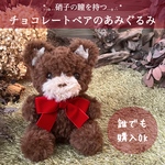 【購入OK】硝子の瞳をもつ　チョコレートベアのあみぐるみ