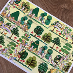 きのこ森のどうぶつデザインペーパー　マット紙ver A4サイズ10枚
