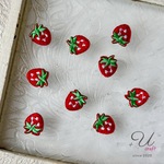 1409【刺繍ワッペン/10ヶ】いちご
