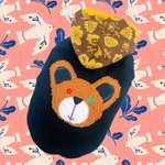 サイズぴったりオーダー♡クマちゃんフリースパーカー黒フレブル服フレンチブルドッグパグ服か