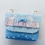 女の子 移動ポケット♪ポケット型マチ付き☆クリップ別売☆シャボン玉ユニコーン