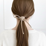  ♥️200 【モカベージュ】ワイヤーコードリボン /ワイヤーポニー  紐アレンジ ヘアアクセサリー