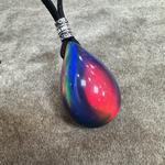 🌈ハイブリッドオパールブラックオーロラペンダント🩵🌈
