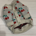 犬服　チェリーのカーディガン