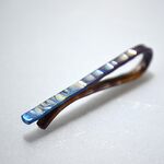 titanium tie bar・鍛造純チタンネクタイピン・鎚目・マジョーラカラー