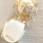 x様ご注文品♡フラワーレースのリュックセット　イエロー