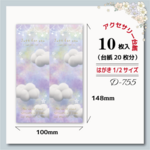 アクセサリー台紙【はがき縦1/2☆10枚入(20枚分）】[D-755] 空雲星/縦2