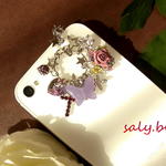 saly☆2wayリングとお花ブーケ☆イヤホンジャック&ストラップ