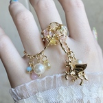 【再販】〜小さなお花とユニコーン🦄リング〜