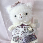 ふんわり白ねこさんボタニカル調ワンピース👗