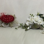 ARIAʕ•ﻌ•ʔさま専用薔薇とハート❤️のチョーカー＆白薔薇と白百合のカチューシャのセット