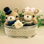 羊毛 ウェディングクマちゃん