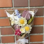 【送料無料】編み物　枯れない花束　毛糸のお花　チューリップ　大きめブーケ◎