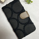 ミナペルホネン＊blackタンバリン＊iPhone、スマホケース手帳型