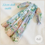 Liberty ⁡Dancing Daffodil  水仙のワンピース  22cmドール服 22cmドールアウトフィット