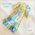 Liberty ⁡Dancing Daffodil  水仙のワンピース  22cmドール服 22cmドールアウトフィット