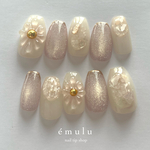 【𝑵𝒐.7】𝒂𝒊𝒓𝒚 𝒃𝒐𝒖𝒒𝒖𝒆𝒕💐🫧 / ネイルチップ　結婚式　成人式　淡色