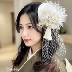 成人式　トーク帽　トークハット　カクテルハット　髪飾り　振袖　卒業式　袴　結婚式　和装　ウェディング　大正ロマン風𓅼✽ OHANA ✽ ideshie  ✽ 　