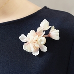春限定【 コサージュ ブローチ 】 桜 ソメイヨシノ パール ／ コットンパール ( ピンク ・ 卒園式 卒業式 入園式 入学式 など フォーマル にも)