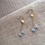  △ sankaku △  france vintage beads（14kgf)   さんかく ピアス/イヤリング