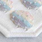 彩雲＊刺繍ブローチ