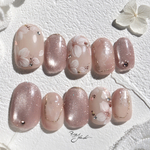 Sakura Blooming nail tips 🌸 / 桜 春 ピンク ネイルチップ ネイル