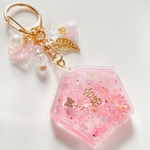 シャカシャカキーホルダー　五角の合格桜御守りシェイカー　