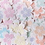 【しろ（パステル）40】　クラフトパンチ　桜　アルバム　卒園　卒業　入学　入園　ペーパーフラワー