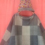 ◆sale◆ レトロモダン紬 ゆったりワンピース navy