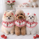 1/21,22数量限定販売《Valentine♡cape》選べる2タイプ　わんにゃんケープ ペットスタイ バレンタインスタイ