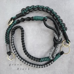 スマホショルダーストラップ【Black＆dark green】パラコード　ハンドストラップ　スマホストラップ　ネックストラップ　マクラメ　カメラストラップ　携帯カバー　モバイルグッズ　