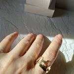 ねこ リング〈4匹バージョン〉ゴールド(K18メッキ)  4Cats Gold Plated Ring 