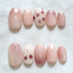 【サイズオーダー制】さくらんぼ　🍒　チェリー　ぷっくり　うるうる　ニュアンスネイル　
