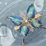 オーロラの蝶ヘアクリップ（hair ornaments of  butterfly〜Aurora Sky〜）