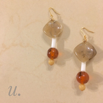 チェコビーズのピアス(イヤリング)