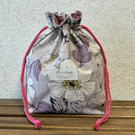 【どこでも編み編み巾着袋】L-32#どこあみ　#毛糸入れ　#編み物道具入れ#メイク入れ　#編み物女子　#プロジェクトバッグ