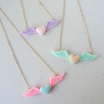 pastel angel heart ネックレス