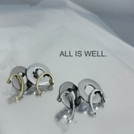 【 disk. ゴールド】ディスク　シルバー　サークル　フープ　個性的　モード　シック　ステンレス　ニュアンス　ALL IS  WELL.