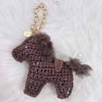 馬たんキーホルダー🐴ブラウンスパンコール