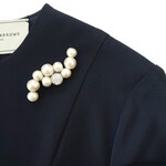 【新作2026春のきらめき＊ワンポイントにニットやコートにも】beautyラインのダブルコットン パールブローチ コサージュ