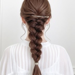 A【2点セット】ゴールド　スリムバレッタ　ポニーフック　ヘアカフ