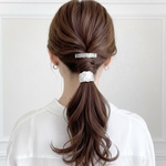 B【2点セット】シルバー　ポニーフック　ヘアカフ