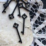 【2個】10×35mm/マットブラック/スリムキーチャーム