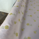 刺繍布＜ひばりのおしゃべり＞綿ツイル　カメオピンク30センチ