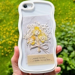 『紫陽花シリーズイエロー』インナーシート　ドライフラワー　スマホ　ミニブーケ　iPhone 花束