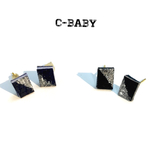 ミニレザーピアス
