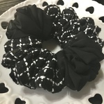 すっごいフリフリ💓ふわもこ❣シフォンシュシュ❤(ブラック×ツイード❤︎)