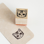 トラネコのはんこ　猫のラバースタンプ［20×20mm］